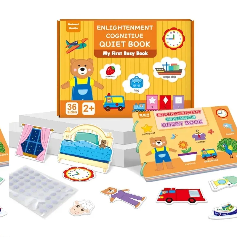 Bebê livro tranquilo exercício atenção pensando lógica crianças educação precoce ocupado livros DIY pasta correspondência quebra-cabeças brinquedos para crianças