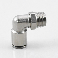 Raccord pneumatique en laiton de type L MPL One Touch M5 1/8" 1/4" 3/8" 1/2" pour tuyau d'air 90° °   Connecteur mâle coudé push-pull