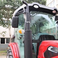 Tracteur à roues diesel 4x4 avec système hydraulique multidirectionnel, tracteur d'ingénierie à roues avec cabine fermée pour travaux sur site