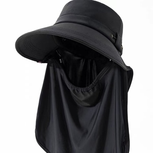 <span class=keywords><strong>Chapeau</strong></span> <span class=keywords><strong>de</strong></span> soleil d'été à visière large avec protection UV et écran facial pour le cyclisme - Product Image 5