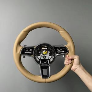 Volante de Fibra de Carbono Compatible con Porsche Panamera Cayenne <span class=keywords><strong>Macan</strong></span> 718 911 Cayman 918 Taycan Carrera Boxster 911.2 981 987 957 - Product Image 4