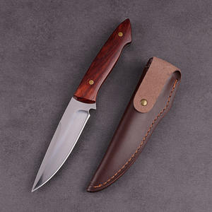 حار بيع خشبية مقبض شفرة مثبتة سكين في الهواء الطلق بقاء التخييم سكين صيد - Product Image 6