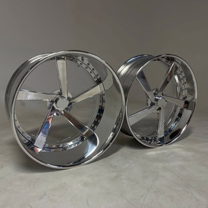 RCSR Ensemble de 2/3 pièces sur mesure, jantes en alliage d'aluminium forgé à cinq branches, à déport profond, 22, 24x10 et 26x10 pouces pour voitures particulières - Product Image 5