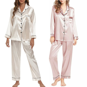 Professional Women Sleepwear Factory Organic Cotton Silk Pajamas Long Sleeve Set OEM ODM Custom Private Label Manufacturing - Product Image 1