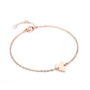 Trendy Anti Tarnish Wholesale Custom Brand logo 14k 18k PVD Gold Plated Stainless Steel Heart Bracelet <b>for</b> Women <b>Men</b> - Product Image 5