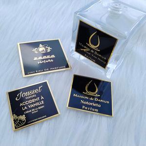 Étiquettes de parfum de luxe personnalisées, étiquettes cosmétiques en cuir, étiquettes de luxe en forme d'arche, autocollants imperméables pour parfum avec logo - Product Image 3