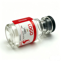 Autocollants holographiques personnalisés pour flacons, étiquettes imperméables et résistantes aux rayures pour flacons en verre cosmétique de 3 ml et 10 ml