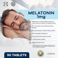 Capsules de mélatonine de haute qualité pour un sommeil sain et relaxant, favorisant l'endormissement et la rétention du sommeil - Comprimés de mélatonine