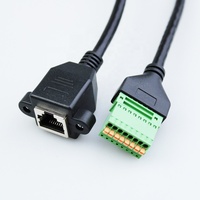 Usine en gros RJ45 mâle femelle à 8Pin connecteur de bornier à ressort câble adaptateur d'extension de réseau LAN