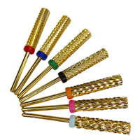 Outils professionnels pour le nail art, fraises à cuticules en carbure lisses super longues 24 mm 3/32 pouces pour ongles en acrylique et en gel