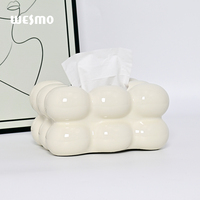 Cadeau nordique personnalisé pour la maison, article de décoration moderne, boîte à mouchoirs en céramique de bureau galvanoplastie avec guimauve