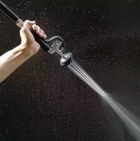 Robinet de douche mural moderne et simple en acier inoxydable 304 électroplaqué à double poignée, eau chaude/froide, haute pression