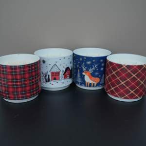 Tasse en céramique à rayures de cerf, bougie artisanale en <span class=keywords><strong>cire</strong></span> de soja, contenants en céramique recyclables, bougie personnalisée pour la décoration de fêtes et de la maison - Product Image 6