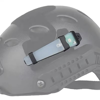DG LT-08 Casco Deportivo Negro/Marrón con Luz de Seguridad, Impermeable IPX-8, Señalización por Gel, Multifuncional, Caza con Aumento de 8X
