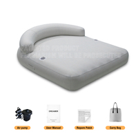 Nouvelle chaise flottante gonflable personnalisable dossier en forme de U canapé-lit d'eau couverture en tissu amovible chaise longue de piscine gonflable