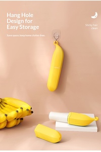 Cute Banana Sticky Hair Remover Remove Fur Cartoon Hair Remover Dual Sided Hair Scraper Replaceable Clothing Hair Remover - Product Image 3