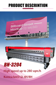 타포린 광고 Konica 512i 솔벤트 프린터 4 또는 8 헤드 <span class=keywords><strong>KM512i</strong></span> 야외 플렉스 배너 간판 고속 인쇄 용 - Product Image 5