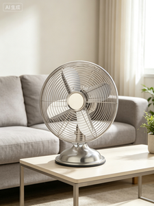 Ventilador de Mesa Eléctrico Metálico Ecológico de Bajo Ruido, Control Mecánico, Portátil, Oscilante, Flujo de Aire de Alta Velocidad, Tipo Caja, para el Hogar - Product Image 3