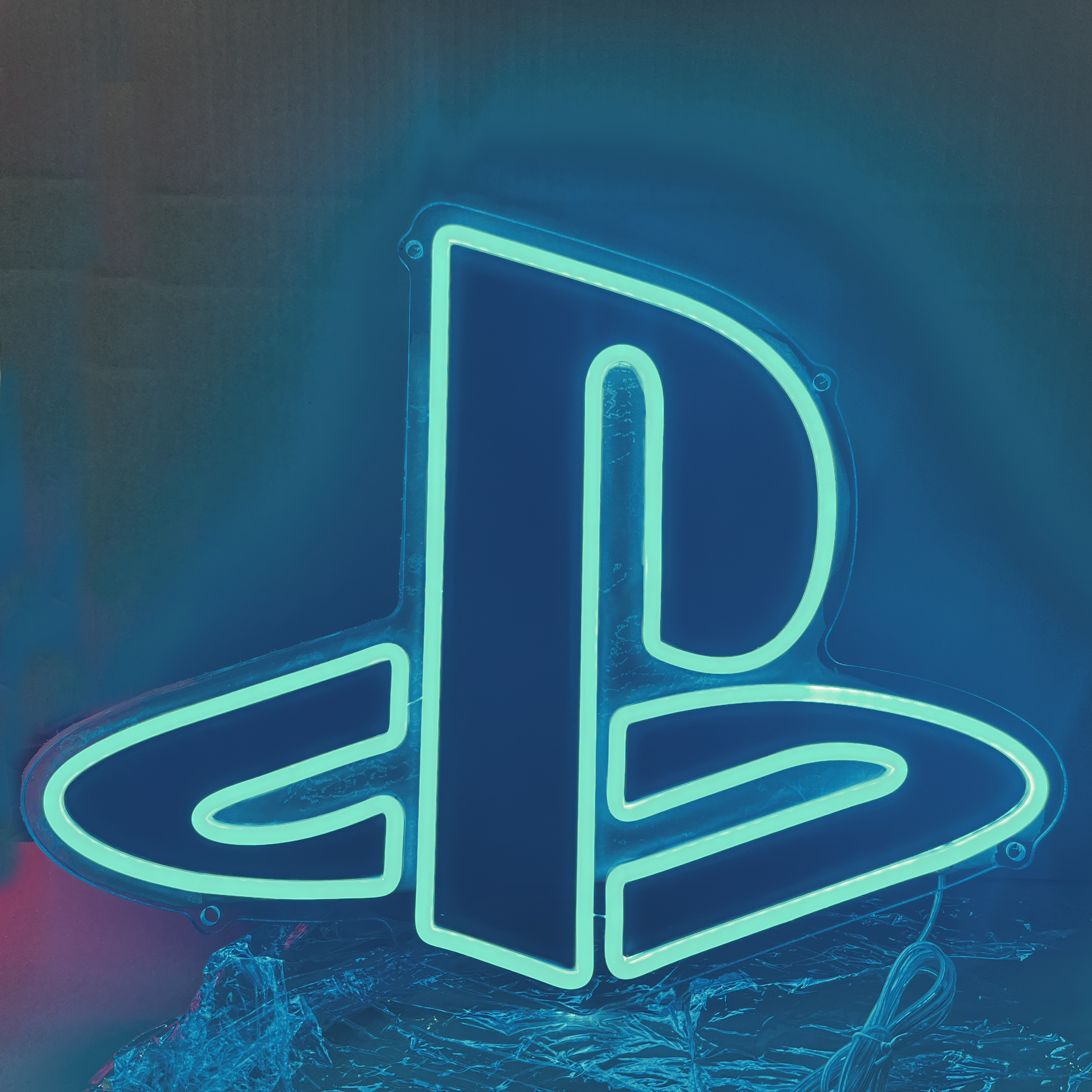 Игровая неоновая вывеска Playstation, неоновая вывеска с УФ-принтом, неоновая вывеска, светодиодная неоновая вывеска