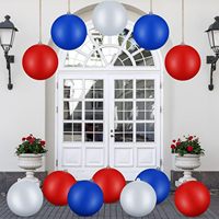 Piscine gonflable drapeau américain pour enfants, 47 pouces, 3 anneaux, piscine à pataugeoire patriotique pour enfants, tout-petits, fosse à balles pour animaux de compagnie, jouet du 4 juillet