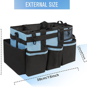 Échantillon gratuit Sac de fournitures de nettoyage avec poignées Produit de nettoyage Organisateur sur roulettes pour lavage de voiture et entretien ménager - Product Image 6