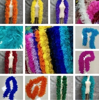 Boa en plumes de dinde Chandelle en gros, teintes en noir, couleurs personnalisables pour costumes de performance et de danse, décoration