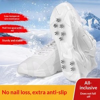 Couvre-chaussures en gel de silicone non TPE, crampons d'hiver pour l'extérieur, adhérences universelles pour la neige, essentiels pour l'escalade sur glace et la neige