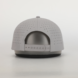 Tùy Chỉnh 5-Bảng Điều Chỉnh Thể Thao Golf Mũ Bóng Chày 100% Polyester Không Thấm Nước Với Laser Cắt Biểu Tượng Cao Su Silicone Vá Hat - Product Image 6