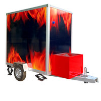 Mini-remorque alimentaire homologuée DOT, modèle rond, cuisine mobile, camion de restauration pour poulet barbecue avec éviers