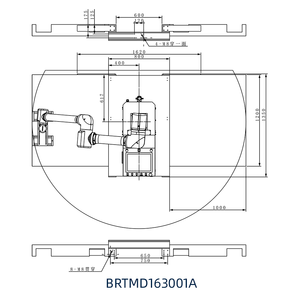 แขนหุ่นยนต์จัดเรียงพาเลท BRTMD195001A แบบ 4 แกน เซอร์โวไฟฟ้า 220V PLC เกียร์บ็อกซ์ หุ่นยนต์อุตสาหกรรมสำหรับหยิบจับและเคลื่อนย้าย - Product Image 3