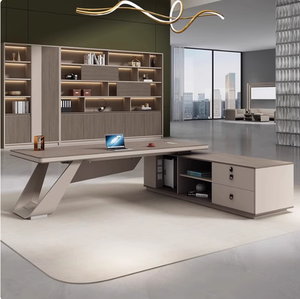 2024 sang trọng kinh doanh mô-đun văn phòng bàn bàn L-hình ông chủ CEO bàn điều hành với tủ phong cách đơn giản đồ nội thất bền - Product Image 3