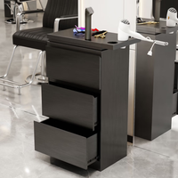 Chariot de Salon de Coiffure Kelly Luxury Beauty, en Acier Inoxydable Doré, 3 Tiroirs, Chariot de Coiffure