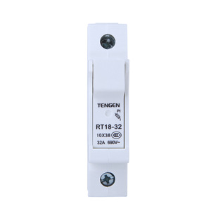 เท็นเก้น RT18-32 1P ที่ใส่ฟิวส์ 10x38 มม. 32A 690V ฐานพลาสติกแรงดันต่ำ - Product Image 4
