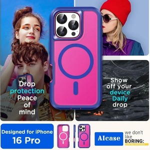 NOUVEAU Étui Magnétique Premium Robuste pour <span class=keywords><strong>iPhone</strong></span> 17 16 15 <span class=keywords><strong>14</strong></span> Plus 13 12 Pro Max – Coque de Protection Antidérapante avec Support de Charge - Product Image 6