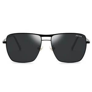 Lunettes de soleil polarisées pour hommes, monture carrée en métal, UV400, 1292 - Product Image 2