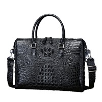 Nouvelle sacoche pour homme à motif crocodile, grande capacité, sac à documents, sac pour ordinateur portable, sac bandoulière pour homme