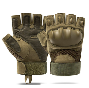 Bottes tactiques DFG1110 en stock, marron, noir, vert, nouvelle version, avec coques rigides pour les doigts, et gants de sécurité demi-doigts - Product Image 5