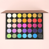 Palette d'ombres à paupières de maquillage, produit de marque cosmétique, avec logo personnalisé vegan, haute pigmentation, 35 nuances