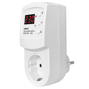 Prise de protection de tension réglable 16A 3000W large plage de tension 220V 110V avec protection contre les surtensions et les sous-tensions, compatible <span class=keywords><strong>prises</strong></span> EU, UK, US - Product Image 1