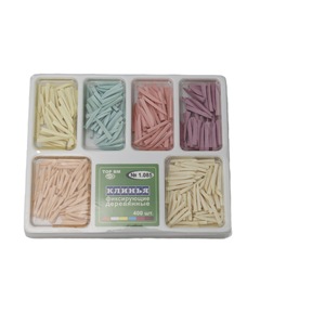 Cuñas Interdentales Dentales LK-801A de Madera para Rellenos, Uso Odontológico, 400 Unidades, Colores Surtidos - Product Image 4