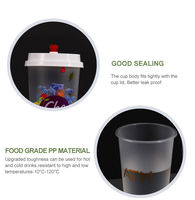 Gobelet à jus de fruits avec couvercle et paille, gobelet pour boissons froides, gobelets en plastique pour café glacé