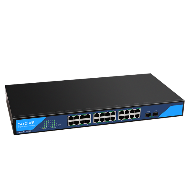 Poe Switch 24 Ports 10/100/1000m Auto-negotiation RJ45 Port  2 SFP Slot Unmanaged Switch