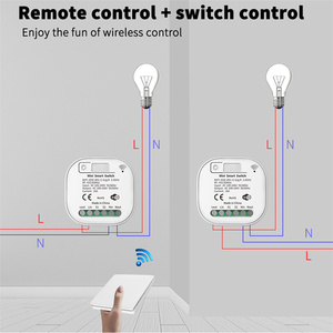 Interruptor Inalámbrico Inteligente Autoalimentado LEDEAST QX302 Tuya, 2 Canales, Resistente al Agua, WiFi y RF433, Sin Necesidad de Cableado - Product Image 6