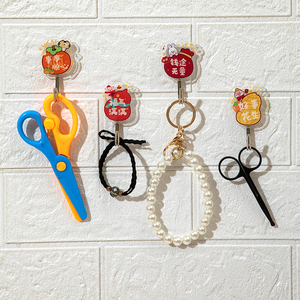 Crochets transparents en acrylique personnalisés en gros, sans perçage, motif anime mignon imprimé UV, style Feng Shui pour cuisine, salon et salle de bain - Product Image 4