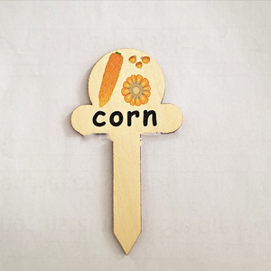 Etichette in Legno Rustico Dipinte a Mano per Piante, Eco-friendly, Stile Folk Art, per Identificazione di Frutta e Verdura, Decorazioni per la Casa - Product Image 5