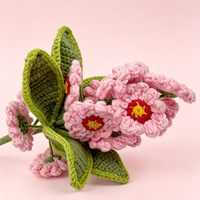 [Meilleure Vente Transfrontalière] Fleurs Artificielles en Fil de Laine Crochetées à la Main, Rose Pâle, Cadeau Souvenir Créatif, Vente en Gros