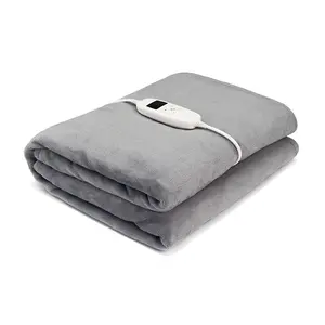 Cobertor elétrico com aquecimento por atacado, cobertor elétrico lavável com display digital, cobertor aquecido