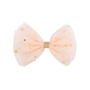 Barrettes à cheveux géométriques en gaze pour filles et enfants, avec nœuds en maille scintillante, idéales pour les fêtes - Product Image 5