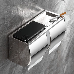 Ingrosso scatola di tessuto di alta qualità in acciaio inox 304 doppio doppio rotolo di carta <span class=keywords><strong>per</strong></span> <span class=keywords><strong>WC</strong></span> con posacenere - Product Image 1