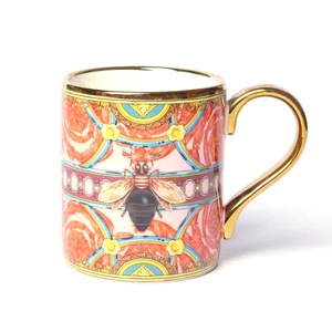 Couple Coffee Cup Saucer Set Trendy New Gold Head Creative Personality Gift Tea Cup For Couple Wholesale - Product Image 3